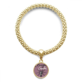 thumbnail image 1 of spider insect cobweb illustration pattern en bracelet round pendant jewelry chain, 1 of 3