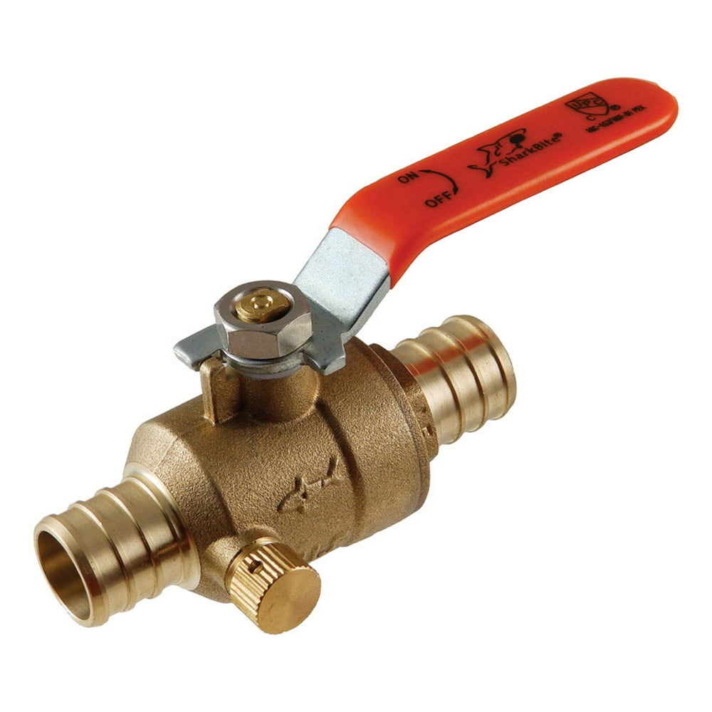 SharkBite 1/2 Brass Ball Valve with Drain