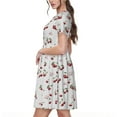 thumbnail image 2 of Balery Cherry Berries Pattern Womens Dresses Loose Short sleeve Sundresses Swimsuit Coverup 2025 Summer Casual Dress for Women - A-Line Swing Dress, 2 of 6