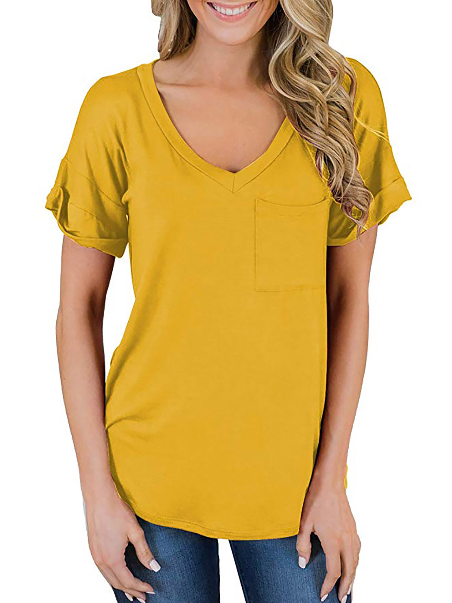 cute yellow shirts plus size