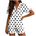 thumbnail image 3 of Goodtrade8 Pajama Sets for Women Petite Casual Short Sleeve Sleepwear V-Neck Printed Holiday Woman Pajamas, 3 of 7
