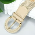thumbnail image 5 of WHIPPY Women Wide Braided Belt for Dresses Jeans Pants Ladies Woven Beige Waist Belts, 5 of 6