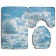 thumbnail image 1 of Juego De Alfombras De Baño ABPHQTO 3 Piezas Cielo Nubes, 1 of 2