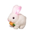thumbnail image 2 of Juguete de juguete electrónico de conejo eléctrico juguete electrónico alimentación animada zanahoria juguete suave peluche para niños niños niños y Blanco, 2 of 9