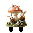 thumbnail image 2 of Fiudx Estaca de Conejo de Pascua, Decoración Acrílica para Jardín, Diseño de Conejo Lector, Decoración Primaveral para Exteriores, Inserción Festiva En El Suelo, Ambiente Alegre, 2 of 6