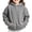 Gray, variant on NAISIBABY Hoodies for Girls Size 10,Long Sleeve Solid with Pockets Pullover Sweatshirts Black