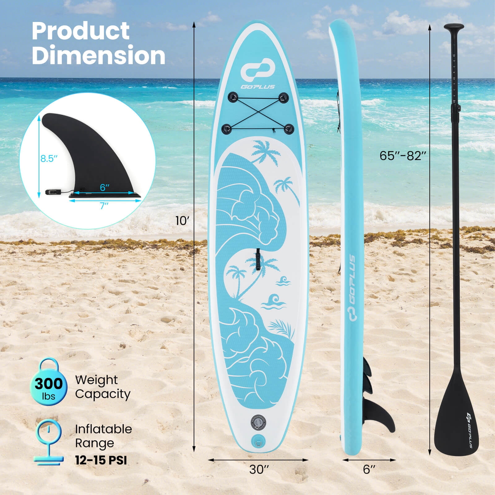 Infans Inflatable Stand Up Paddle Board w/ Premium SUP Accessories Including Paddle