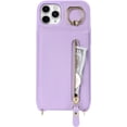 thumbnail image 4 of iPhone 11 pro max Case with Card Holder for Women, iPhone 11 pro max Phone Case Wallet with Strap Credit Card Slots Crossbody with Kickstand Zipper Case - Purple, 4 of 16