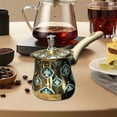 thumbnail image 4 of HUGFEGWE Cafetière Turque Pichet à Fondre Théière à Long Manche Bouilloire à Eau Résistante à la Rouille Polyvalente avec Couvercle Chauffe-Lait Bouilloire à Café, Style B, 550 ml CA919-76234, 4 of 7