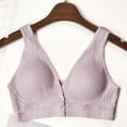 thumbnail image 3 of Hessimy Daisy Bras, Comfortable Daisy Bra for Seniors, Bra for Women Comfortable Front Closure Button Bra(Purple,XL), 3 of 5