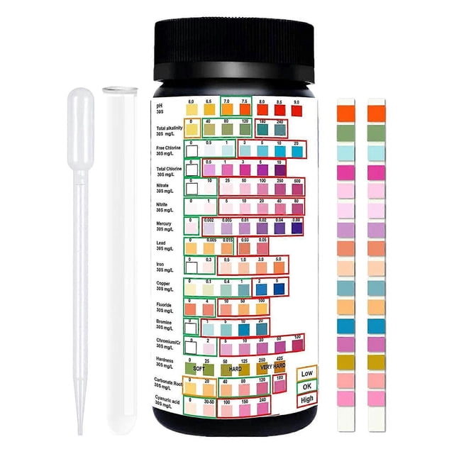 100part water quality test kit with hose and dropper, versatile for drinking water Ref: 1778