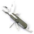 thumbnail image 1 of Juego de cubiertos portátil para acampar al aire libre, plegable, con cuchillo, tenedor y cuchara, juego de utensilios de viaje multifuncionales, tríos, vajilla plegable de acero inoxidable para acamp, 1 of 9
