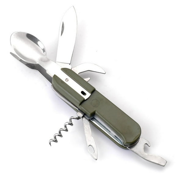 kcavykas Portable Outdoor Camping Cutlery Set Foldable Knife Fork And Spoon Combo Multifunctional Travel Utensils Trioes