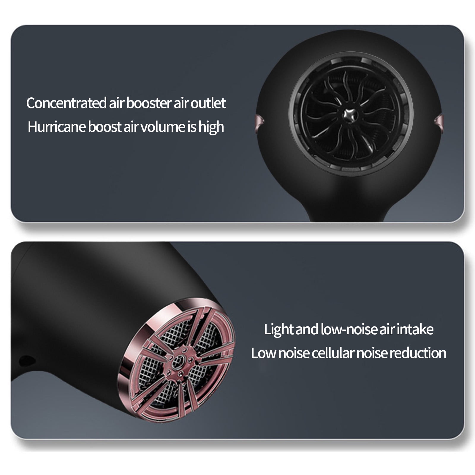 WQQZJJ Blow Dryer Hair Dryer With Diffuser-Lightweight Travel Hairdryer For Normal And Curly Hair Includes Volume Styling Nozzle Hair Blow Dryer
