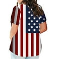 thumbnail image 5 of Fartey Plus Size Women American Flag Shirt 4th of July Patriotic V Neck T Shirts Independence Day Graphic Tees Summer Short Sleeve Tops Gifts Clothes Blue XXXL, 5 of 5