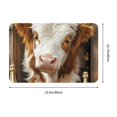 thumbnail image 3 of Fotbe Extra Durable Door Mat - Dirt Trapping Outdoor Welcome Mats - Non-Slip Outdoor Door Mats - Low Profile Front Door Mat - Indoor (16" x 24", Rustic Cow Butterflies Champagne ), 3 of 8