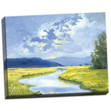 Gango Home Decor Modern Steigerwald Wildlife Refuge by Gregory Gorham (Ready to Hang); One 16x12in Hand-Stretched Canvas