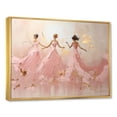 thumbnail image 2 of Designart "Ballet Dance With Green And Gold Accents II" Dance Floater Framed Wall Art Prints, 2 of 5
