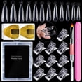 thumbnail image 1 of Nail Extension Tool Kit 120PCS Stiletto Gel Nail Mold Dual System with Dual-Ended Polygel Brush & Picker 100PCS Horseshoe-shaped Nail Form 10Pcs Nail Tips Clip for Acrylic Nails, 1 of 7