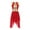 Red, variant on iiniim Women Sleeveless Metallic Gold Color Block Lyrical Dance Dress Red M