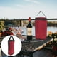 thumbnail image 3 of FELTECHELECTR Bolsa térmica plegable para vino con 2 ranuras, ideal para viajes, camping, picnic (roja), 3 of 7