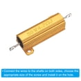 thumbnail image 5 of 50W 4.7 Ohm Aluminum Shell Resistor, 6Pcs Aluminum Housing Resistor, 5% Tolerance Wirewound Resistors Screw Tap Chassis Mounted, Golden, 5 of 6