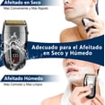 thumbnail image 4 of Rasuradora Eléctrica Afeitadora Barba Recargable Profesional Portátil Corta Al Raz Rastillo Cortadora De Cabello Pelo Con Base De Carga Hombre Modelo Negro, 4 of 4