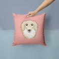 thumbnail image 2 of Dog Face Checkerboard Design Fabric Decorative Pillow, 2 of 4