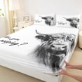 thumbnail image 4 of Erosebridal Highland Cow Kids Queen Sheet Sets, Farmhouse Animal Bed Set, 4-Piece, 4 of 5
