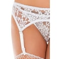 thumbnail image 2 of Women's 2-Piece Lace Garter Belt Set with Matching Thong, White, One Size, 2 of 3