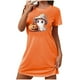 thumbnail image 2 of Camisón corto de talla grande para mujer, camisón de manga corta con estampado de pecho a la moda, camisón para mujer, 2 of 3