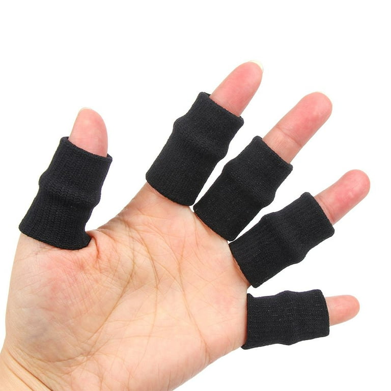 5/10Pcs Useful Sports Safety Thumb Protector Basketball Accessories  Arthritis Support Finger Protection Finger Guard Sports Finger Sleeves  WHITE 5PCS
