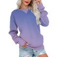 thumbnail image 5 of Womens Color Block Plus Size Sweatshirts Casual Loose Fitting Crew Neck Long Sleeve Tops Fall Trendy Pullover Hoodies, 5 of 5