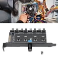 thumbnail image 1 of Leftwei PC Chassis Fan Hub CPU Cooling Hub, Fan Hub 12V 3pin 4pin 1 Knob 8 Channels Stable Precise Fan Speed Controller With Screw For Computer CPU Chassis, 1 of 8
