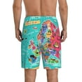 thumbnail image 3 of Bixox Men's Cartoon Map Of Europe printed lightweight casual shorts, soft sleep shorts with pockets., 3 of 7