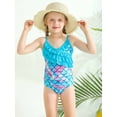 thumbnail image 3 of Usaibhir Girls One Piece Swimsuits Hawaiian Ruffle Swimwear Beach Bathing Suit 4-12 Years, 3 of 11