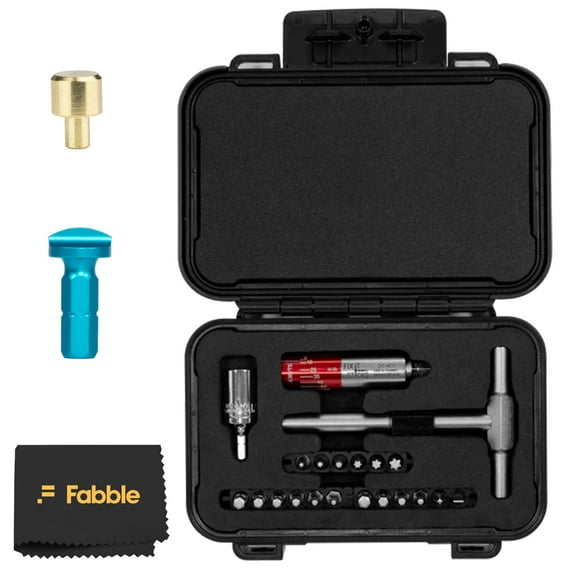 Fix It Sticks Maintenance Toolkit Bundle: Hardcase Set with T-Handle Wrench, Torque Drivers, Battery Cap Tool, Brass Hammer Head, and Microfiber Cleaning Cloth