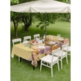 thumbnail image 3 of Easter Bunny Outdoor Tablecloth - 54x80 Inch Rectangle Dining Table Cover, Spring Floral Vintage Botanical Rabbits Yellow Waterproof Outdoor Table Cloth with Umbrella Hole & Zipper for Picnic/Patio, 3 of 7