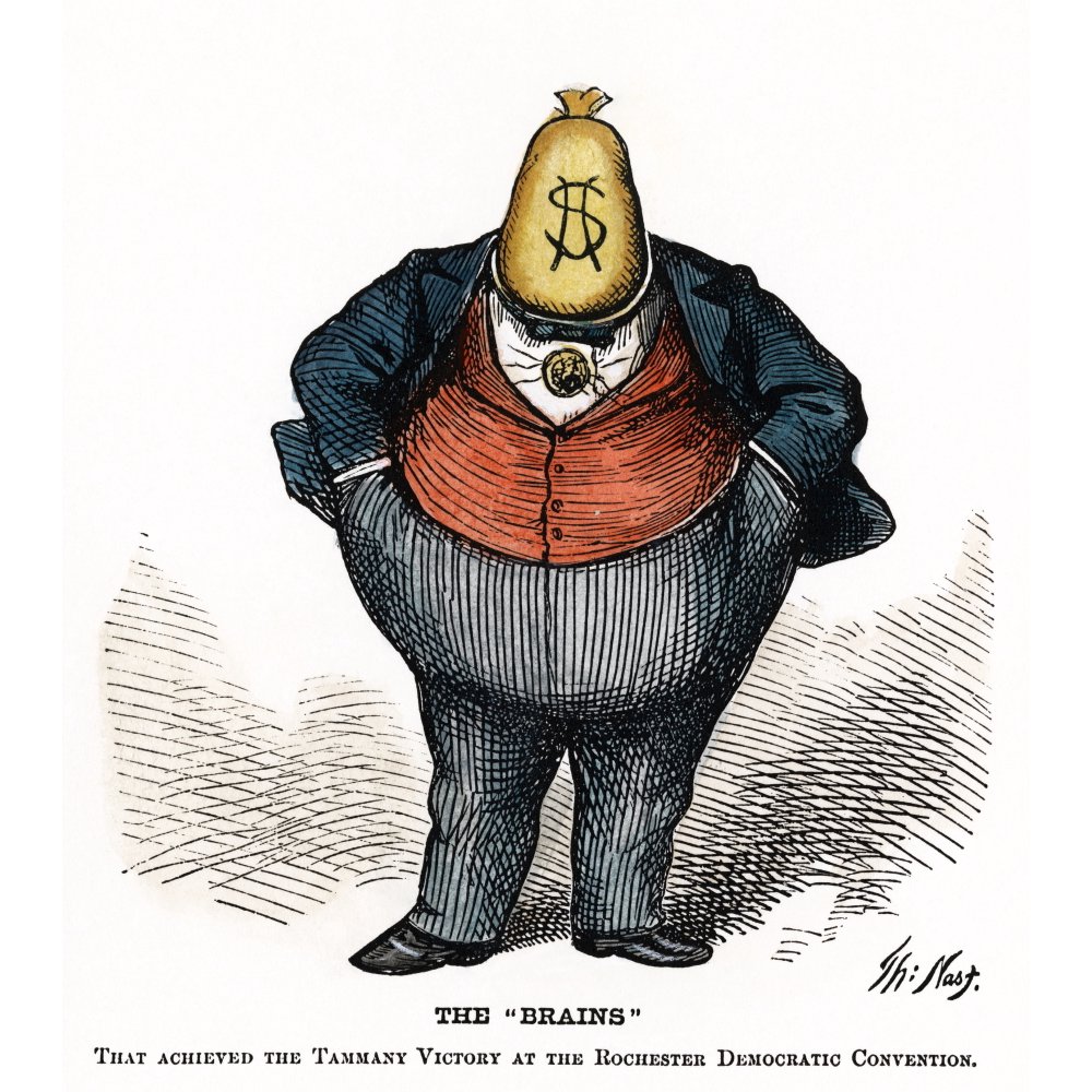 Cartoon TweedS Ring 1871 The Brains Cartoon Of William Marcy Boss Tweed