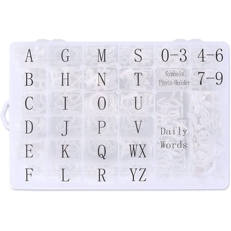 Letter Sort Boxes Letter Board Letters Organizer Box, 674 PRE-Cut Characters (3/4 and 1 ...