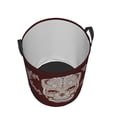 thumbnail image 3 of XMXY Round Laundry Basket Organizer, Horror Bone Hands Skeleton Brain Waterproof Collapsible Dirty Clothes Basket Laundry Hamper, Small Size, 3 of 8