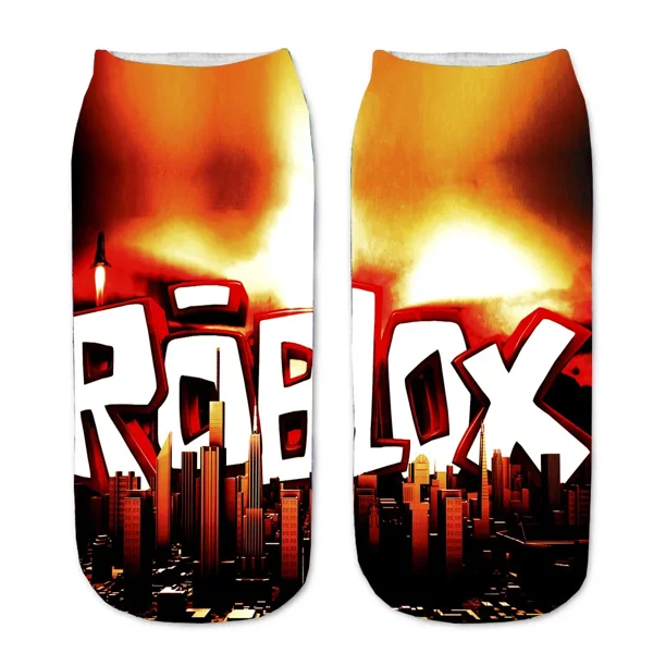 Roblox-calcetines con estampado periférico de dibujos animados para niño y niña, medias coloridas y poco profundas para estudiantes, moda creativa, regalos de cumpleaños y Navidad