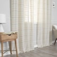 thumbnail image 4 of Quality Home Color Striped Faux Linen 2 Panel Curtain Set 84" Length, 4 of 5