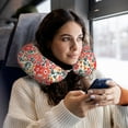 thumbnail image 6 of Salouo Small Coral Red Flowers for Memory Foam Travel Pillow,Versatile U-Shaped Pillows Memory Foam Cervical Neck Pillow Soft Washable Cover for Home Office Camping Travelling, 6 of 8
