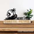 thumbnail image 5 of Craftnamesign Custom Wooden Boy Surfing Desk Name Plate, Surfer Metal Nameplate for desk, 5 of 5