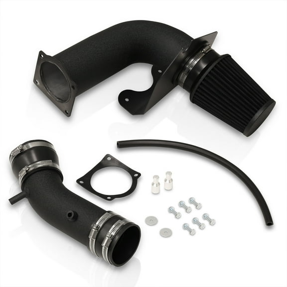 AJP Distributors Cold Air Intake CAI Induction System Black Aluminum Piping Heat Shield   Filter Compatible/Replacement For Ford Mustang 3.8L V6 Engine 1999 2000 2001 2002 2003 2004 99 00 01 02 03 04