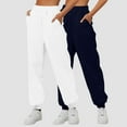 thumbnail image 2 of Mepaouo 2Pcs Womens Fleece Lined Sweatpants High Waisted Pull on Baggy Cinch Bottom Jogger Sizes S-3X, 2 of 4