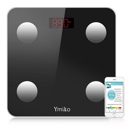 OTVIAP Bluetooth Body Fat Scale,Smart Digital Body Weight Bathroom Scale with IOS and Android App BMI Scale for Body Weight, Body Fat,Water,Muscle Mass,BMI,BMR,Bone Mass and Visceral (Best Weed Scale App For Android)