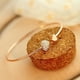 thumbnail image 2 of Pulsera abierta con dos corazones, moderna y sencilla, para mujer (oro rosa), 2 of 5