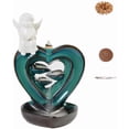 thumbnail image 1 of Love Angel Reverse Flow Incense Burner Waterfall Burner Aromatherapy Decoration, Zen Decoration, Home Decoration, Room Decoration+Counter Flow Incense Cone, Tweezers, mat (3-Piece Set) (green1), 1 of 7